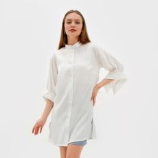 Рубашка женская MINAKU: Casual collection, цвет молочный, размер 42