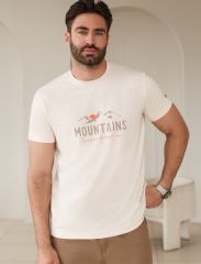 543944 VILATTE Футболка овсяный меланж_горы