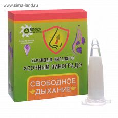 2933792 Карандаш-ингалятор "Свободное дыхание" Сочный виноград Бизорюк
