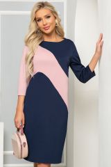П4928 LT Collection Платье синий, розовый
