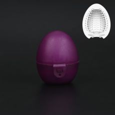 Мастурбатор EGG рельефный, в футляре для хранения, фиолетовый