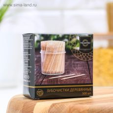 Зубочистки из берёзы Magistro, 500 шт, в индивидуальной упаковке, картонная коробка 5178503