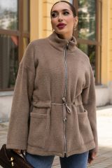 Б14139-7М LT Collection Пальто темно-бежевый