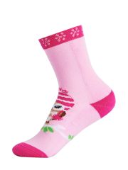 Omsa Носки OMSA kids Calzino 21P64 плюш по стопе (совы) Rosa (Розовый)