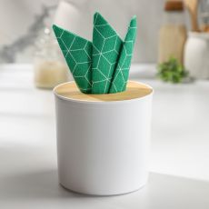 Салфетница «Мягкость», d=13 см, бамбук, пластик 5255982