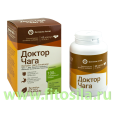Доктор ЧАГА (Dr. CHAGA) экстракт Чаги Алтайской капсулы по 0,56 г № 60 БАД. Природный лекарь