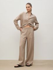 Брюки широкого кроя, D375/portabella