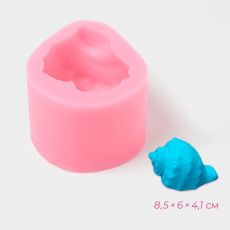 2854687 Молд «Ракушка», силикон, 8,5×6×4,1 см, цвет розовый
