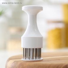 3936772 Тендерайзер для мяса Доляна «Гриль», 12 см, цвет белый