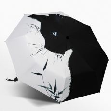 Зонт-автомат с чёрной кошкой