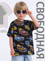 513304 Апрель Футболка машинки на черном