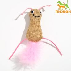 Мягкая игрушка для кошек с кошачьей мятой и пуховым хвостом 