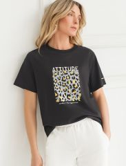 540868 VILATTE Футболка черный_attitude