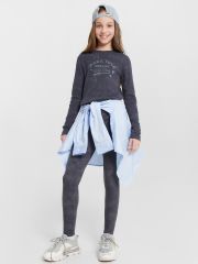 147752 MARK FORMELLE Легинсы набивка графитовый acid wash