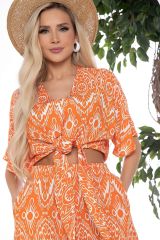 К10347 LT Collection Костюм белый и оранжевый