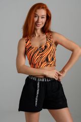 538208 Натали Топ оранжевый неон