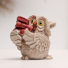 Фигурка гипс «Сова с книгами», 10×8×6 см