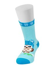 Omsa Носки OMSA kids Calzino 21P64 плюш по стопе (совы) Blu Сhiaro (Голубой)