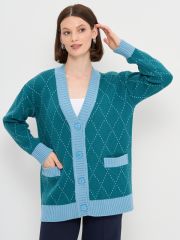 Кардиган женский 9242-91047 изумруд/берег реки NEWVAY