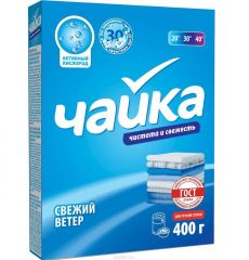 014872  Сонца Чайка. Стиральный порошок для ручной стирки универсальный Свежий ветер 400г