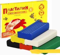 Пластилин повышенной мягкости 6 цветов, 90 г, со стеком Каляка-Маляка 3+