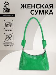 Сумка женская на молнии, цвет зелёный