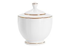 Сахарница, 10,5 см, 250 мл, фарфор F, белая, с золотистым кантом, Lotus gold, 62853