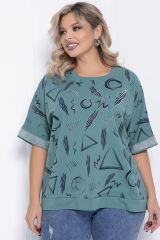 487796 LT Collection Блуза оливковый