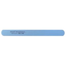 Zinger Пилка-наждак для ногтей прямая тонкая / Classic SLE-327-L, 120/240 грит, голубой