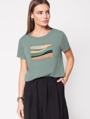 536936 VILATTE Футболка св. оливковый_soft touch