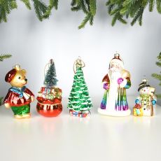 Ёлочные игрушки, стекло, ряд от 3 шт