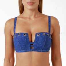Купальник раздельный бескаркасный с плавками слип с высокой посадкой SWIM DENIM sw55004-02/sw62004-0