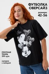 538743 Натали Футболка черный+Микки Маус