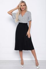 П10883 LT Collection Платье чёрно-белый