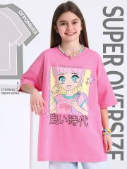 504270 Апрель Футболка розовый