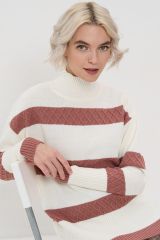 9232-94033-504/2300565 Джемпер NEWVAY Молоко/Фруктовый бренди