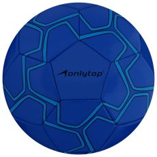 Футбольный мяч ONLYTOP, машинная сшивка, 32 панели, р. 5, PVC, резиновая камера, синий