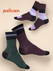 UEGL3364/1(2) PELICAN Носки Сливовый/зеленый
