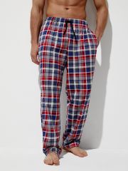 OmHS_U 6916 Брюки пижамные мужские Omsa Брюки Rosso/Blu (Красный)