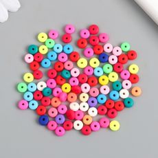 Бусины для творчества PVC «Колечки. Яркий микс», набор 112 шт., 0.7×0.7×0.3 см