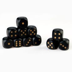 Кубики игральные, 3×3 см, набор 30 шт., чёрные