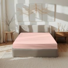 АКЦИЯ! ЦЕНА ЗА 3 ШТ! Простыня Этель 160*200*25 см, цв. персик, жатый хлопок, 140 гр/м2, 100% хлопок
